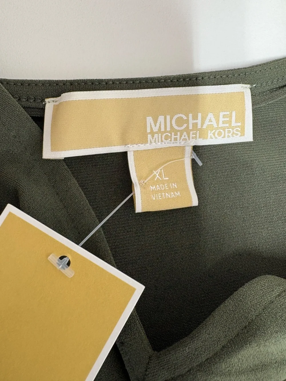 Michael Kors Women's Knot Front Sleeveless Green Dress - Size XL - NEW With Tags